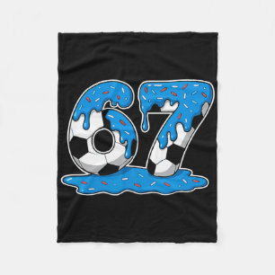 Six Seven Soccer Drip Fleece Blanket