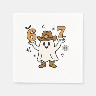 Six Seven Spooky Halloween Sport 67 Mason Meme Napkin