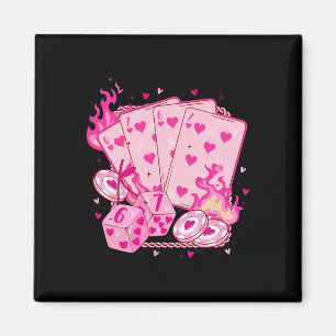 Six Seven Valentine Cards Dice 6 7 Funny Coquette Magnet