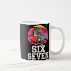Six Seven Valentine’s Day Dinosaur T-rex For Kids Coffee Mug