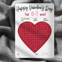 Six Seven Valentine Word Search Heart Exchange