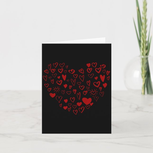 Six Seven Valentines 67 Hearts Pattern 67 Valentin Card (Front)
