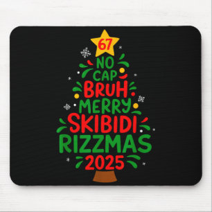 Six Seven Xmas Tree 67 No Cap Bruh Meme 6 7 Christ Mouse Mat
