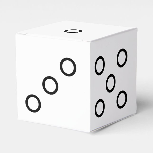 Six-Sided Die Dice Favour Box or Decoration (Front Side)