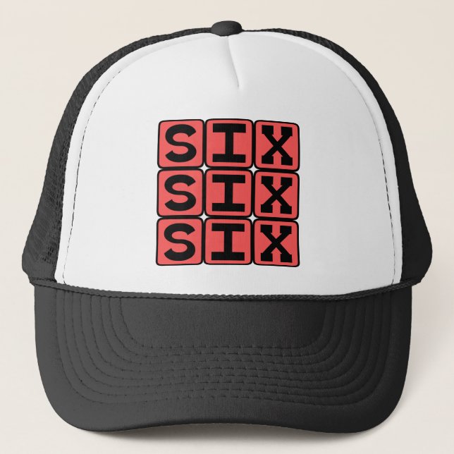 Six Six Six, Number of The Beast Trucker Hat (Front)