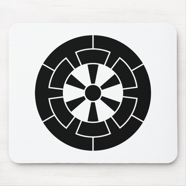 Six-spoked Genjiguruma Mouse Mat (Front)