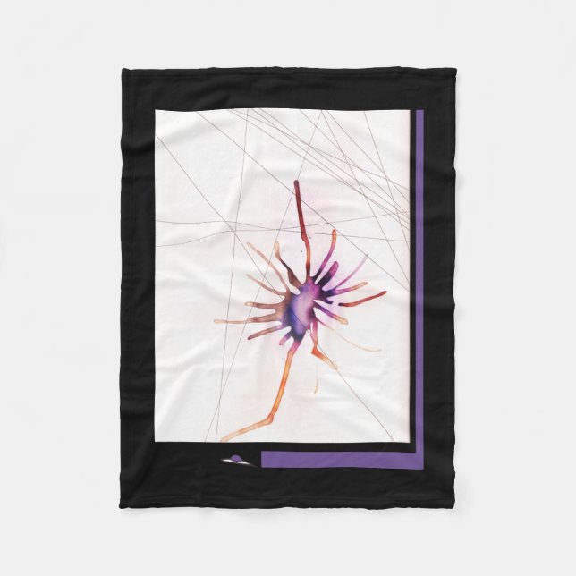 Six Sticker  Fleece Blanket (Front)