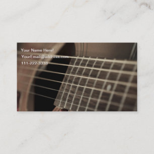 Six Sting Acoustic Guitar Business Card