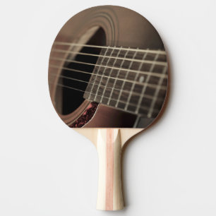 Six Sting Acoustic Guitar Ping Pong Paddle