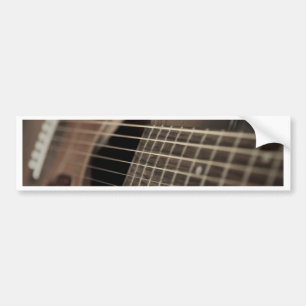 Six String Acoustic Guitar Bumper Sticker