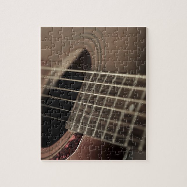 Six String Acoustic Guitar Jigsaw Puzzle (Vertical)
