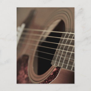 Six String Acoustic Guitar Postcard