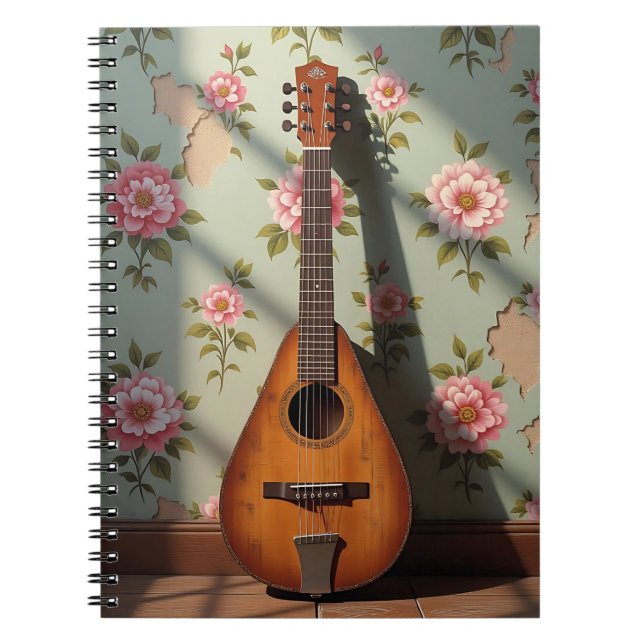 Six-Stringed Dulcimer Vintage Rare Instrument Notebook (Front)