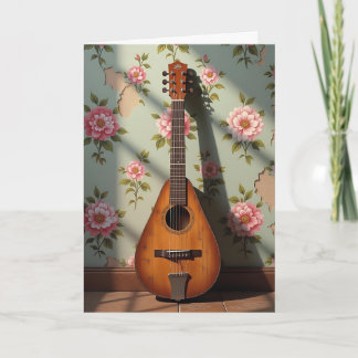 Six-Stringed Dulcimer Vintage Thinking About You Card