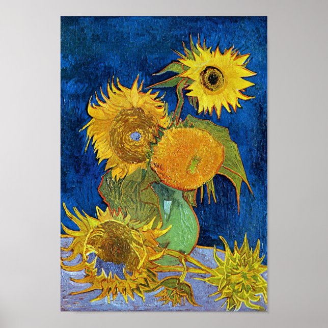 Six Sunflowers, Van Gogh Poster (Front)