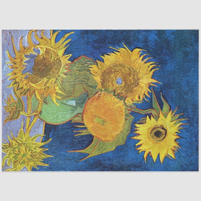 Six Sunflowers, Van Gogh Tissue Paper (Front)