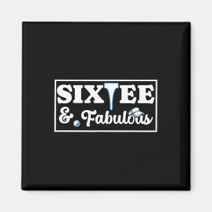 Six Tee Golf Birthday 60th Birthday Womens Mens 60 Magnet