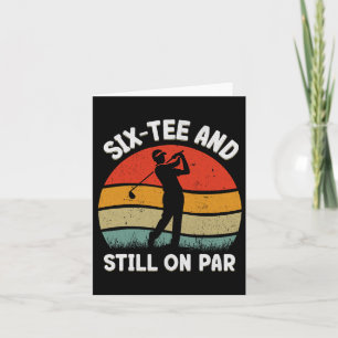 Six Tee Golf Birthday Party 60th Birthday Golfer O Card