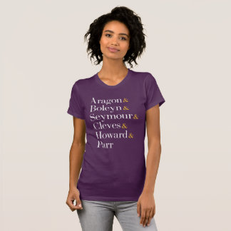 Six the Musical Queens - Ampersand Names T-Shirt