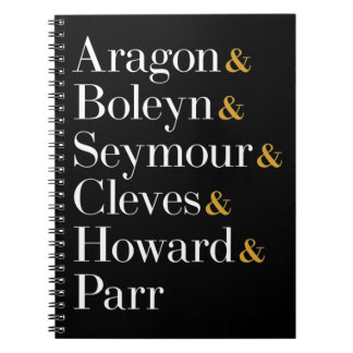Six the Musical Queens - Ampersand Names T-Shirt Notebook