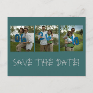 six, twentysix, ten, SAVE THE DATE! Announcement Postcard