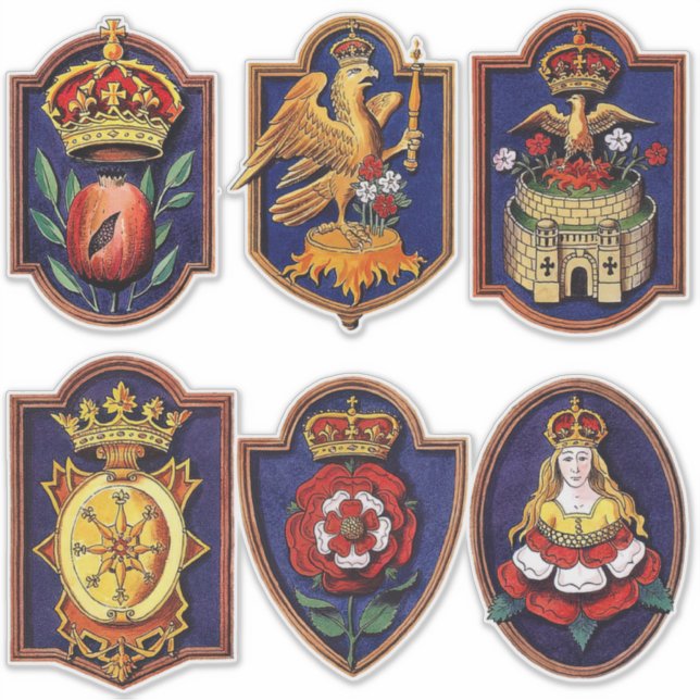 Six Wives Henry VIII Royal Badges (Front)