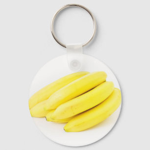 Six Yellow Bananas Key Ring