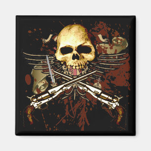 Sixguns with skull magnet