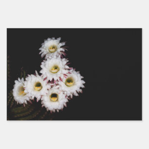 Sixpence the richer cactus blooms wrapping paper sheet
