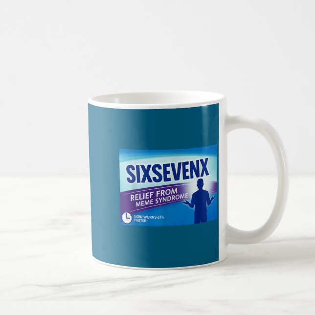 Sixsevenx Relief From Meme Numbers Parody Teacher  Coffee Mug (Right)