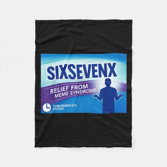 Sixsevenx Relief From Meme Numbers Parody Teacher  Fleece Blanket (Front)