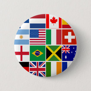 Sixteen Flags of Many Nations T-shirts, Mugs, More 6 Cm Round Badge