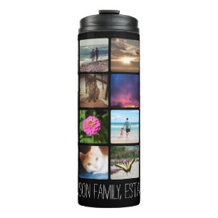 Sixteen Rounded Corners Photo Collage or Instagram Thermal Tumbler
