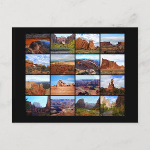 Sixteen Utah Landscape Icons Postcard