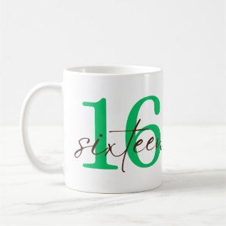 Sixteenth 16 Year Anniversary Personalization Coffee Mug