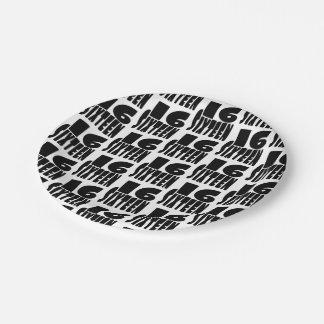 Sixteenth Birthday 16th Paper Plate