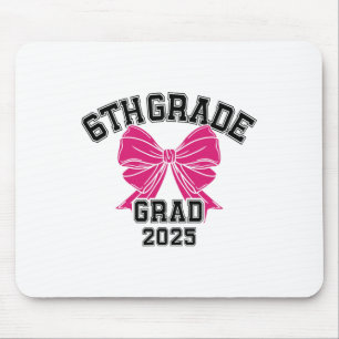Sixth 6th Grade Grad 2025 Bow Elementary School Gr Mouse Mat
