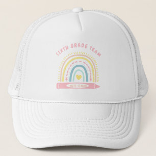 Sixth 6th grade Team Squad Teacher Back To School Trucker Hat