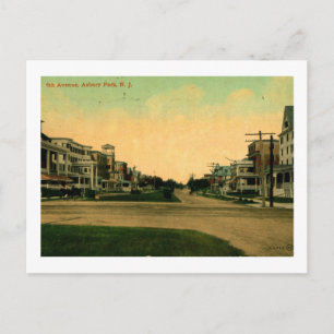 Sixth Ave., Asbury Park, New Jersey Vintage Postcard