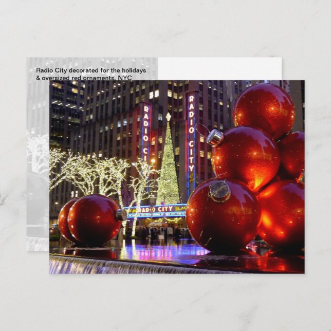 Sixth Avenue Christmas Ornaments, NYC -  Postcard (Front/Back)
