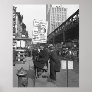 Sixth Avenue Sign Man, 1937