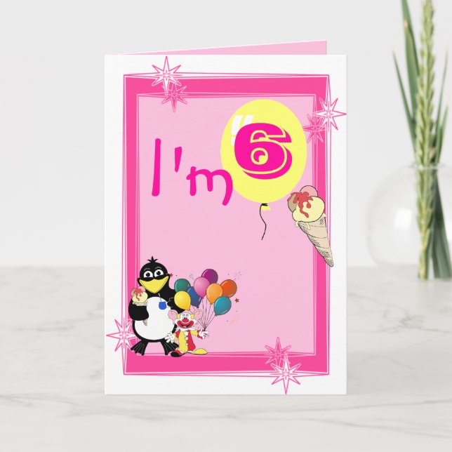 Sixth  Birthday Card (Front)