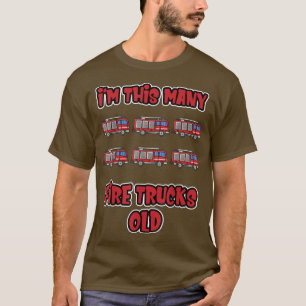 Sixth Birthday Firefighter I'm this many Fire Tru T-Shirt