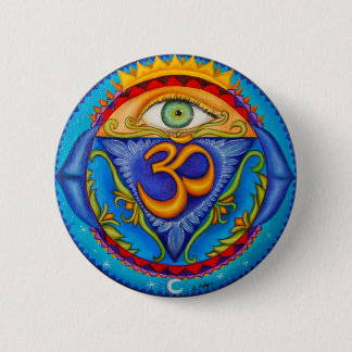 Sixth chakra, Third eye 6 Cm Round Badge