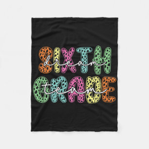Sixth Grade Dalmatian Dots 6th Dream Team Back To Fleece Blanket