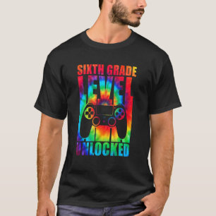 Sixth Grade Level Unlocked Tie Dye Back To School  T-Shirt