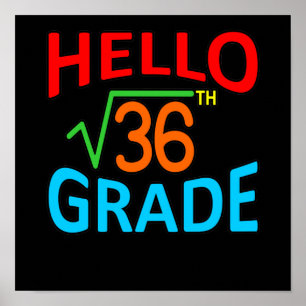 Sixth Grade Math Student Mathematics Maths Teacher Poster