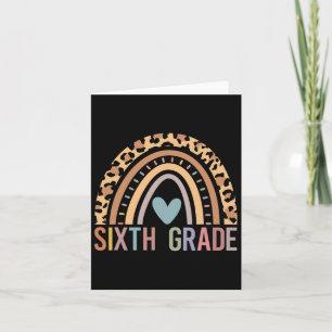 Sixth Grade Rainbow Girls Boys Teacher Team 6th Gr Card