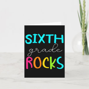 Sixth Grade Rocks Team 6th Grade Teacher Card