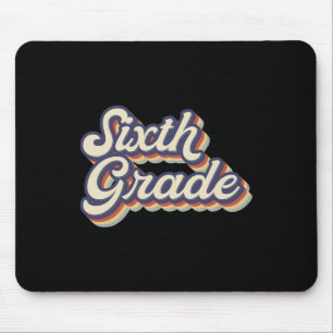 Sixth Grade Teacher Retro Vintage 6th Grade Teache Mouse Mat